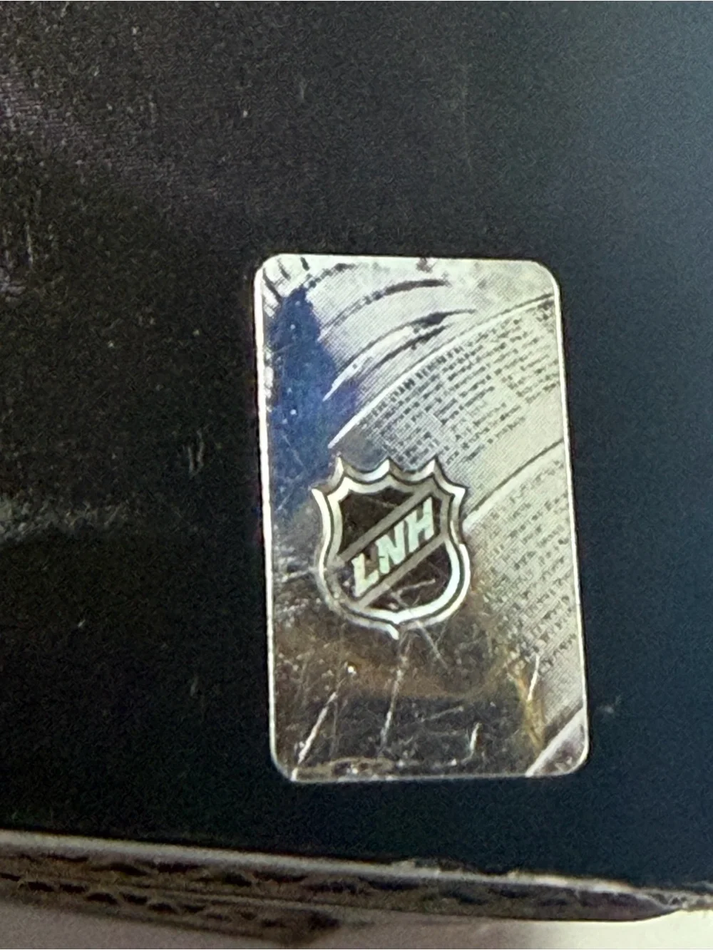 NHL Red Dial Watch with Black Leather Strap